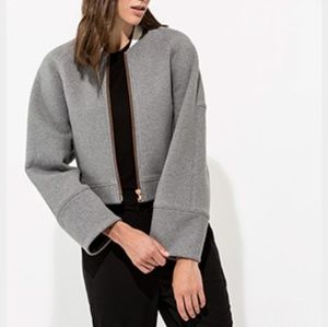 Kit and Ace Cashmere Kemble Bomber Gray